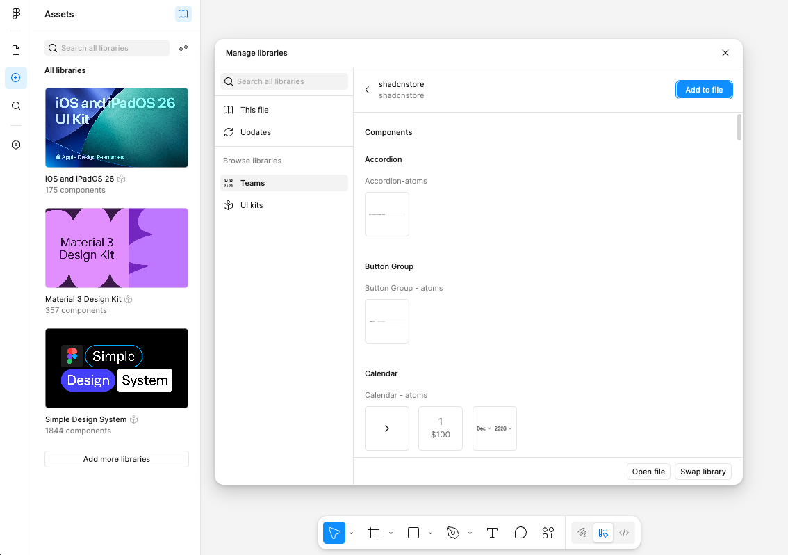 Figma publish library