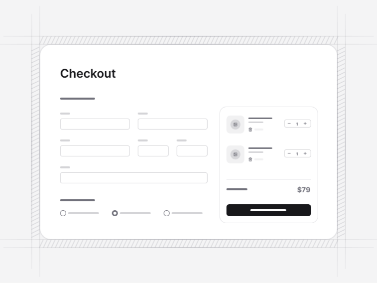 Checkout Form Sections