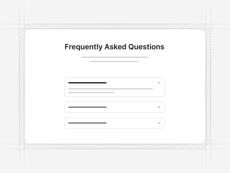 FAQ Sections preview